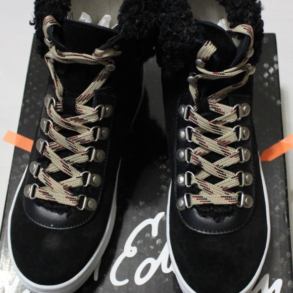 Sam Edelman Shoes - SAM EDELMAN LUTHER FAUX SHRLING HI-TOP SNEAKER